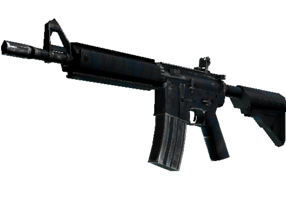 M4A4 | Dark Blossom (Well-Worn) - Image 1