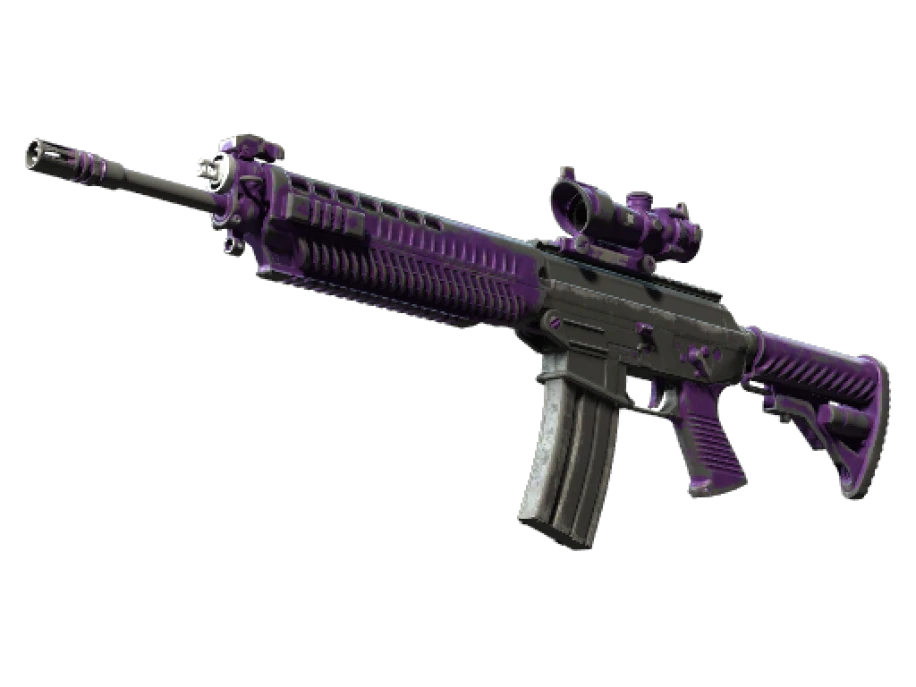 SG 553 | Ultraviolet (Battle-Scarred) - Image 1
