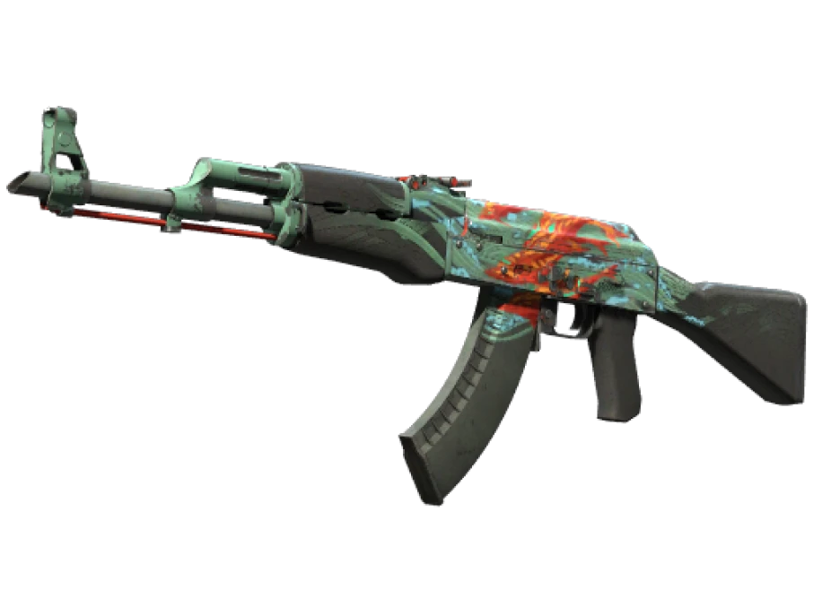 StatTrak™ AK-47 | Aquamarine Revenge (Well-Worn) - Image 1