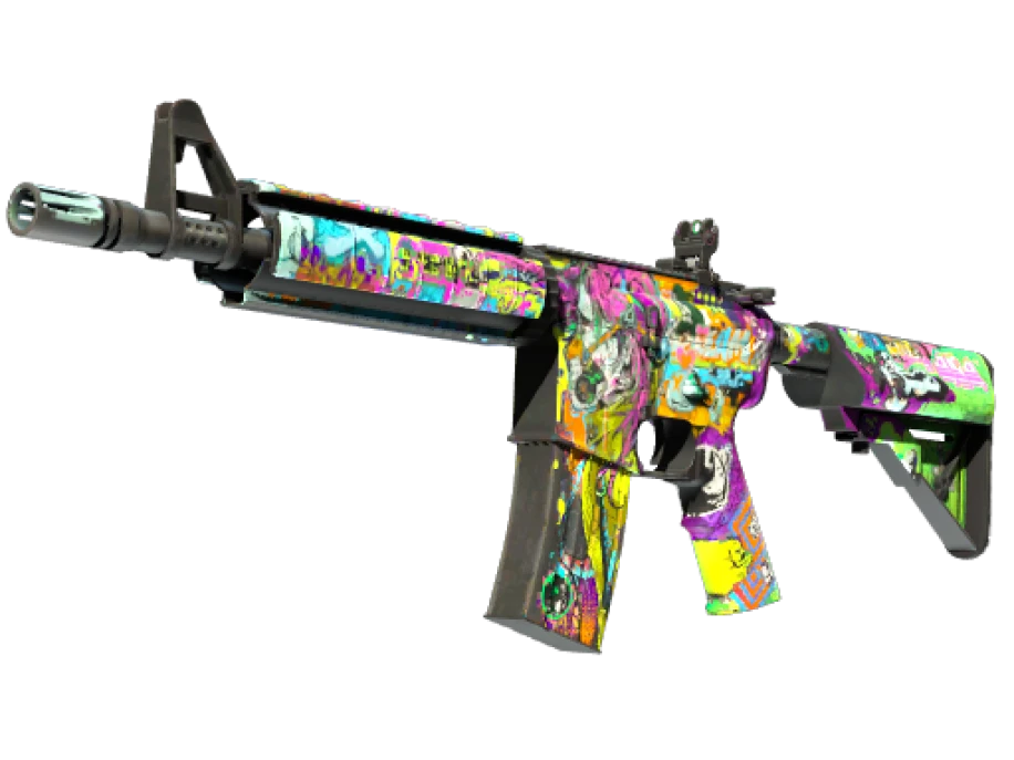 StatTrak™ M4A4 | In Living Color (Well-Worn) - Image 1
