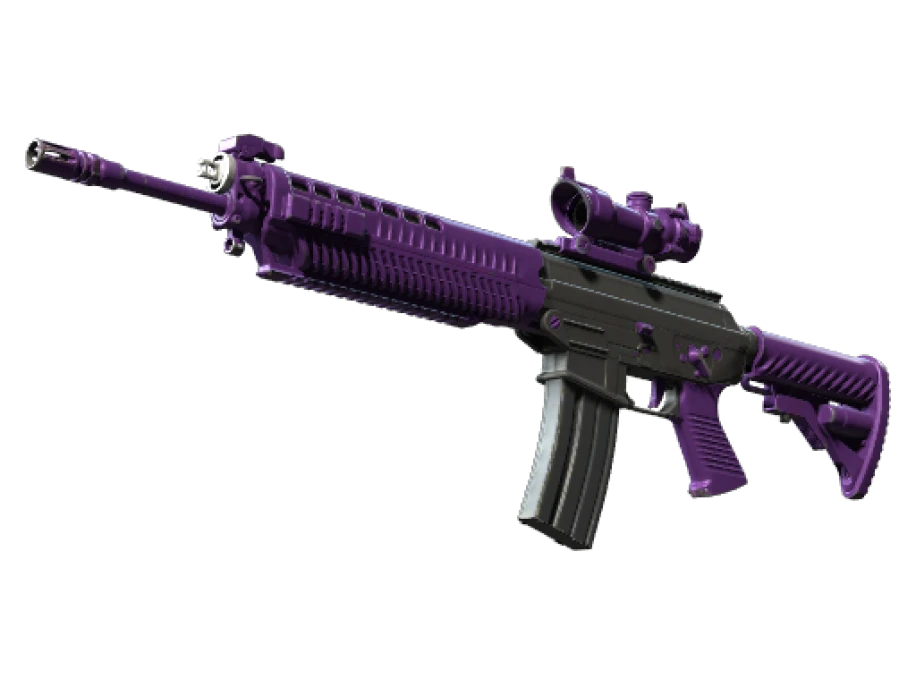 StatTrak™ SG 553 | Ultraviolet (Well-Worn) - Image 1