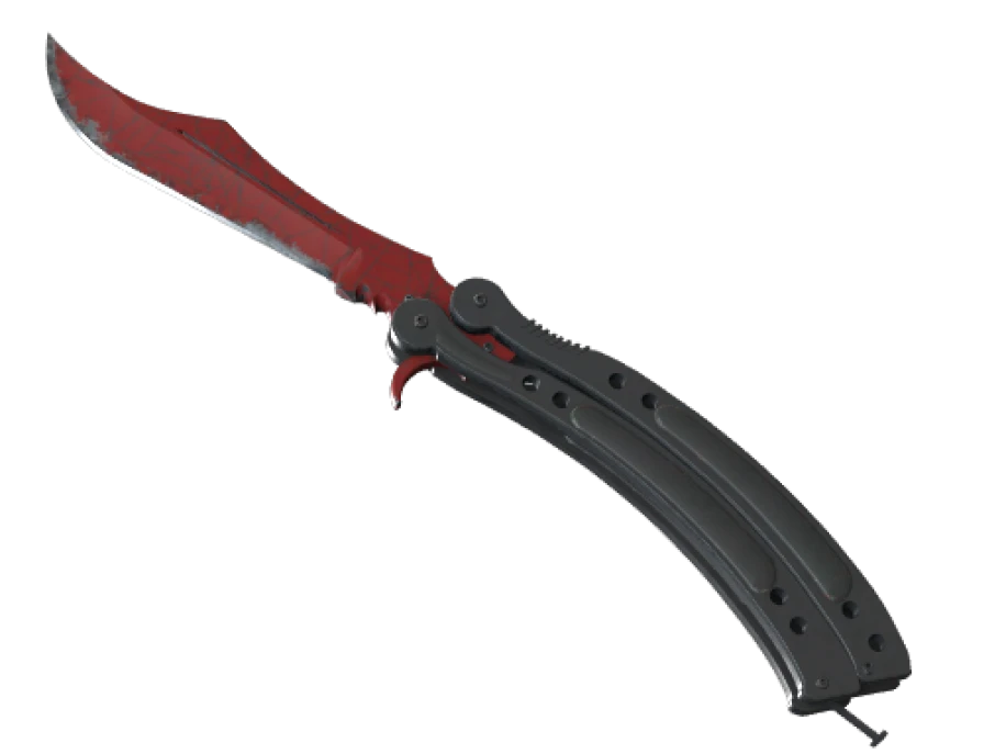 ★ Butterfly Knife | Crimson Web (Well-Worn) - Image 1