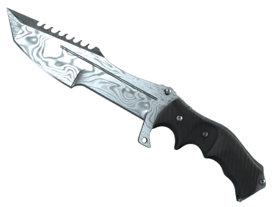 ★ Huntsman Knife | Damascus Steel (Well-Worn) - Image 1