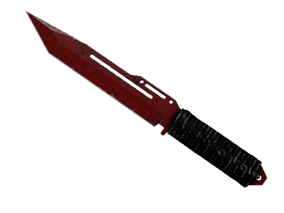 ★ Paracord Knife | Crimson Web (Well-Worn) - Image 1